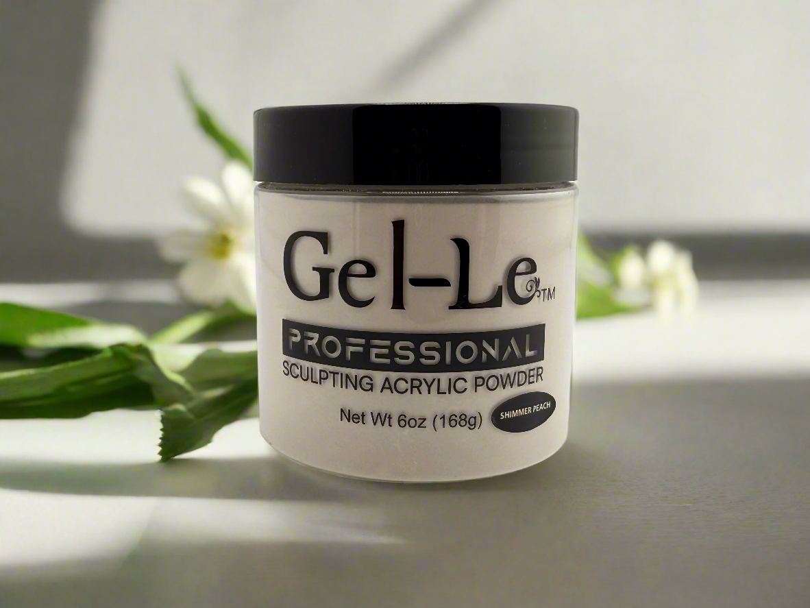 Gel-Le - Acrylic Powder - Shimmer Peach Queen Nails & Beauty Supplies