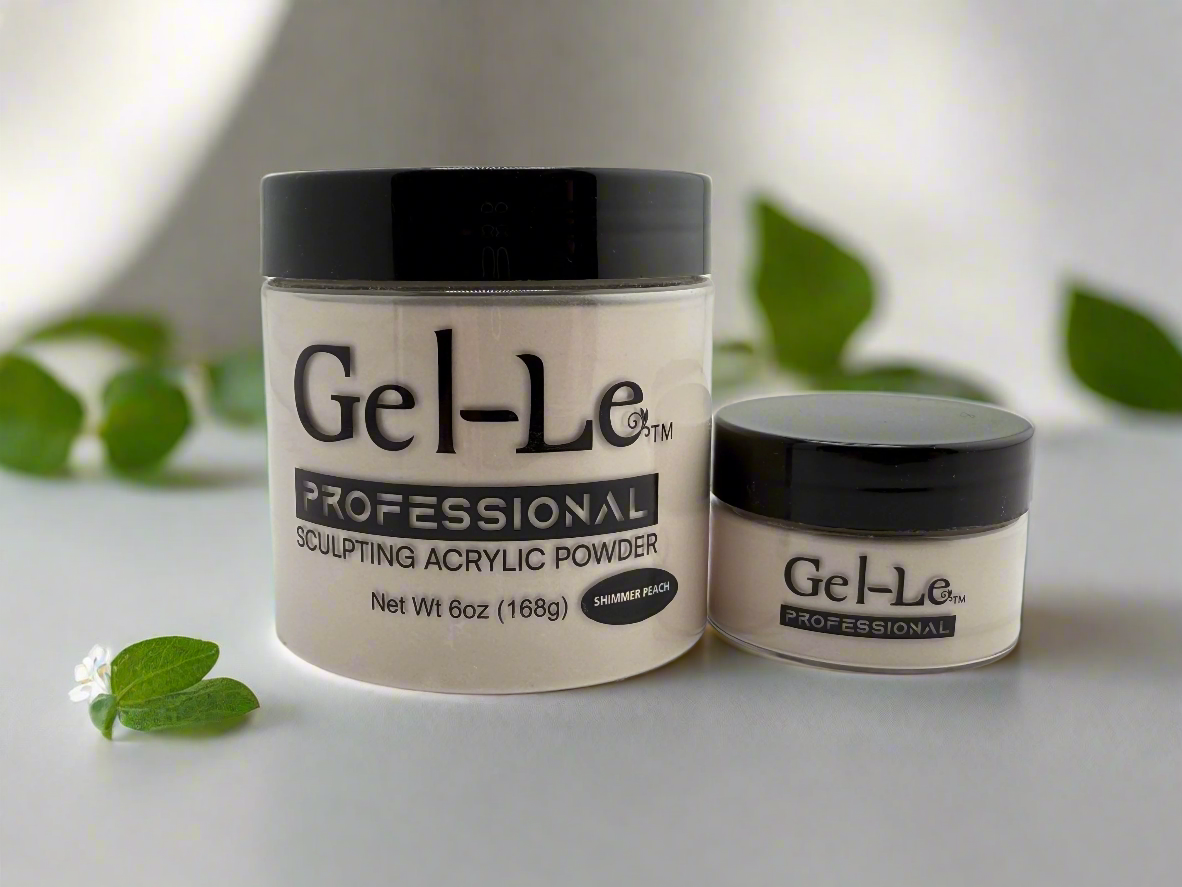 Gel-Le - Acrylic Powder - Shimmer Peach Queen Nails & Beauty Supplies