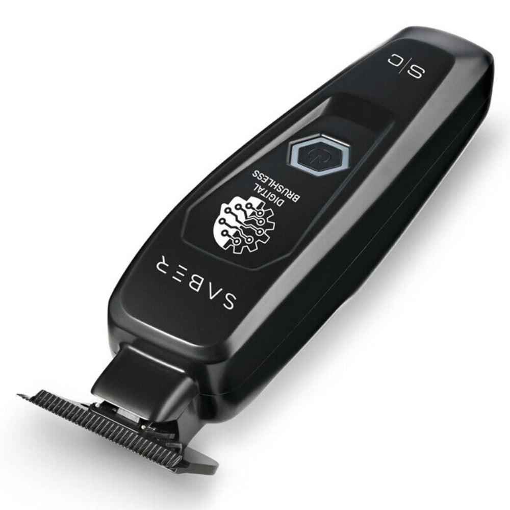 StyleCraft Saber Professional Full Metal Body Digital Brushless Motor Cordless Trimmer - Black SC403B Certified Clippers