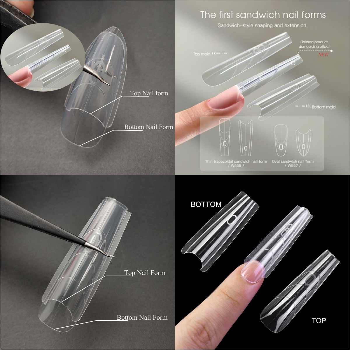 Gel-Le - Nail Mold - Sandwich Nail Form