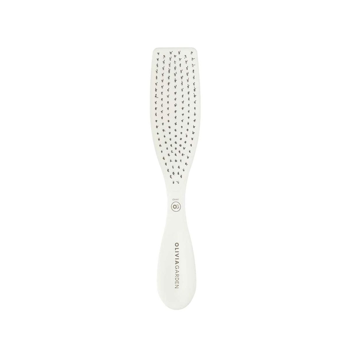 Olivia Garden Essential Style Wet Fine Hair Bristles Ice White Hair Brush for Gentle Detangling and Styling Beauty Care Bag