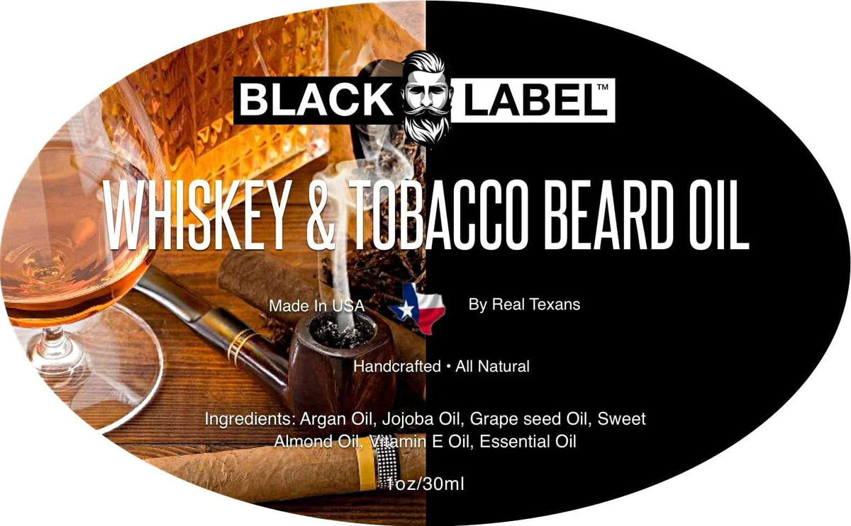 Whiskey Tobacco Beard Oil Blacklabel Beard Company