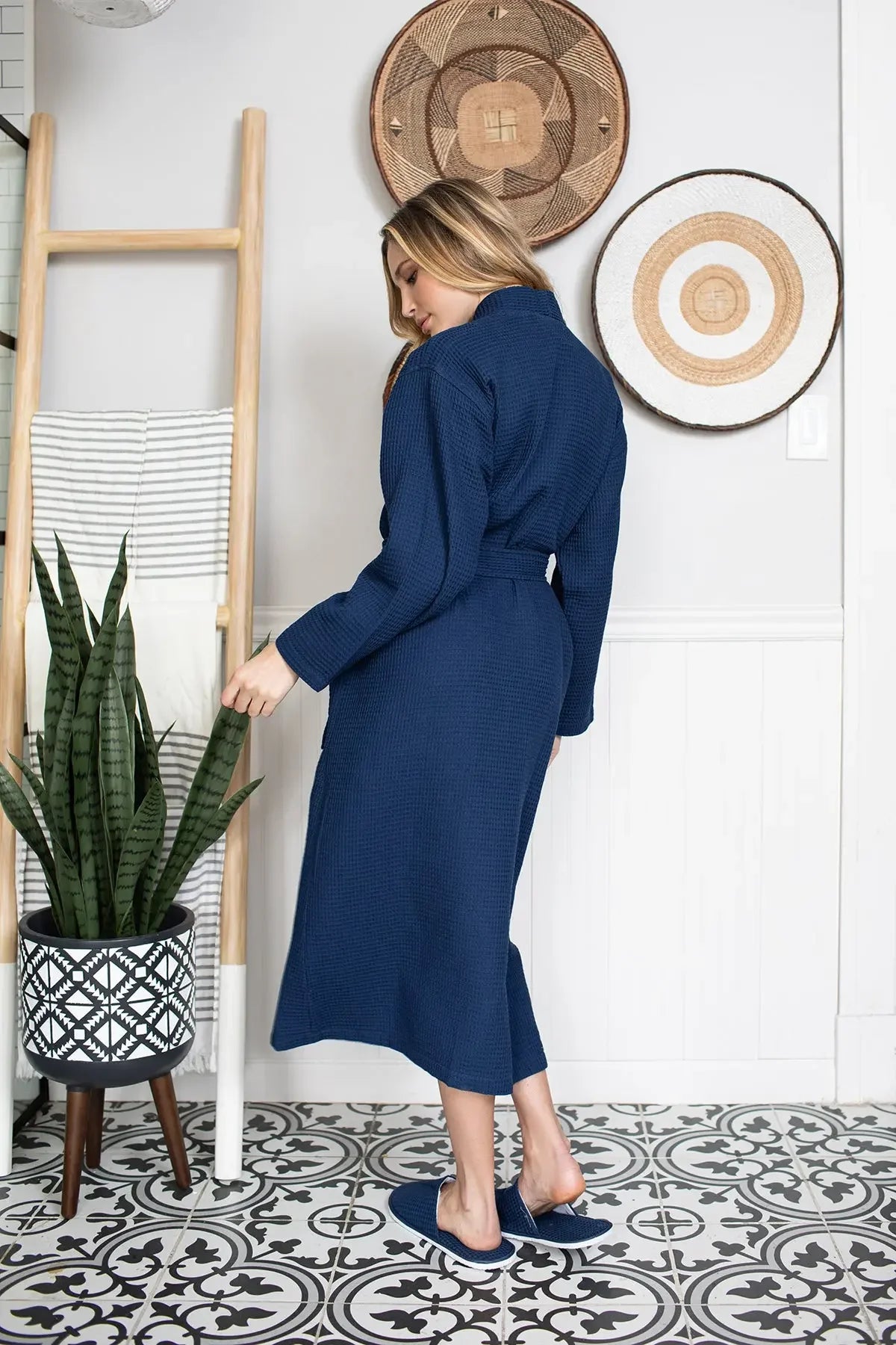 Waffle Robe Womens – Lightweight, Quick-Dry Spa Comfort Lotus Linen