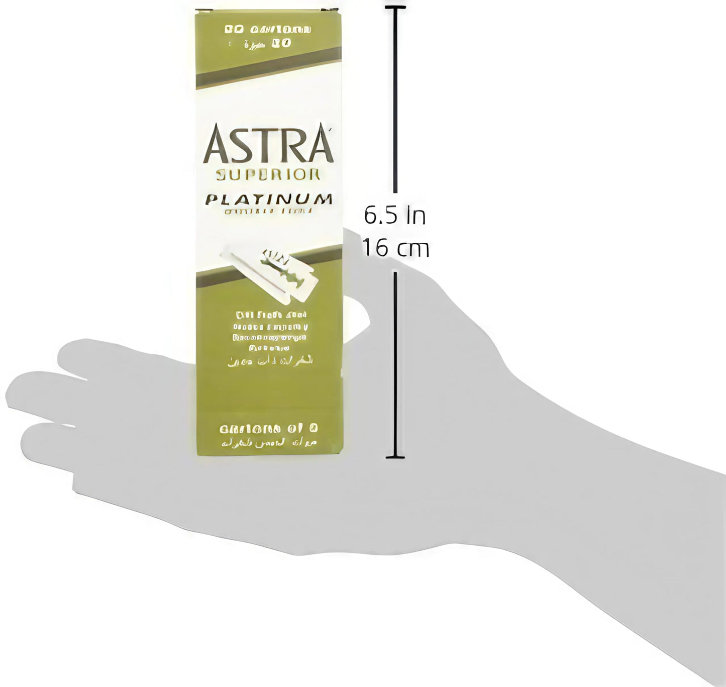 Astra Platinum Double Edge Safety Razor Blades,100 Blades (20 x 5) 100 Count (Pack of 1) Anti Spier