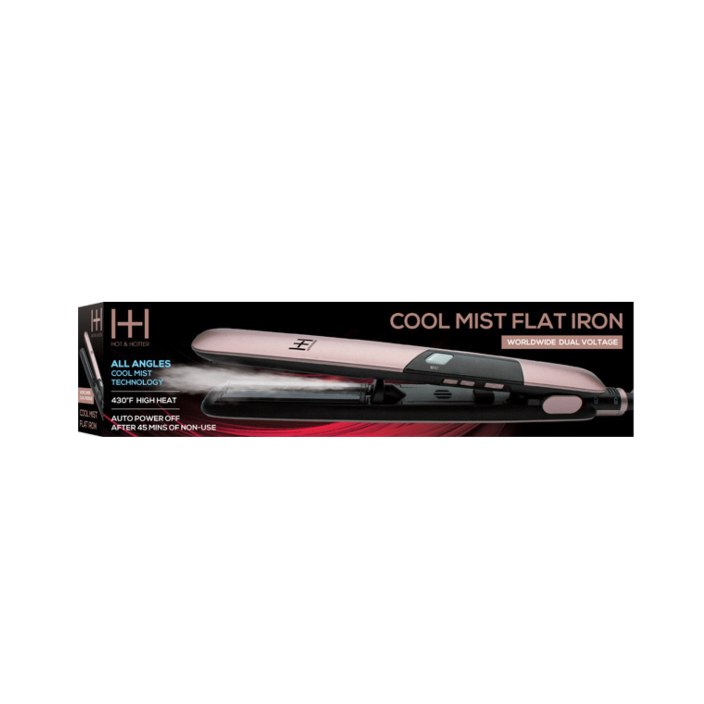 Hot & Hotter Cool Mist Flat Iron 1in, Rose Gold Annie International, Inc.