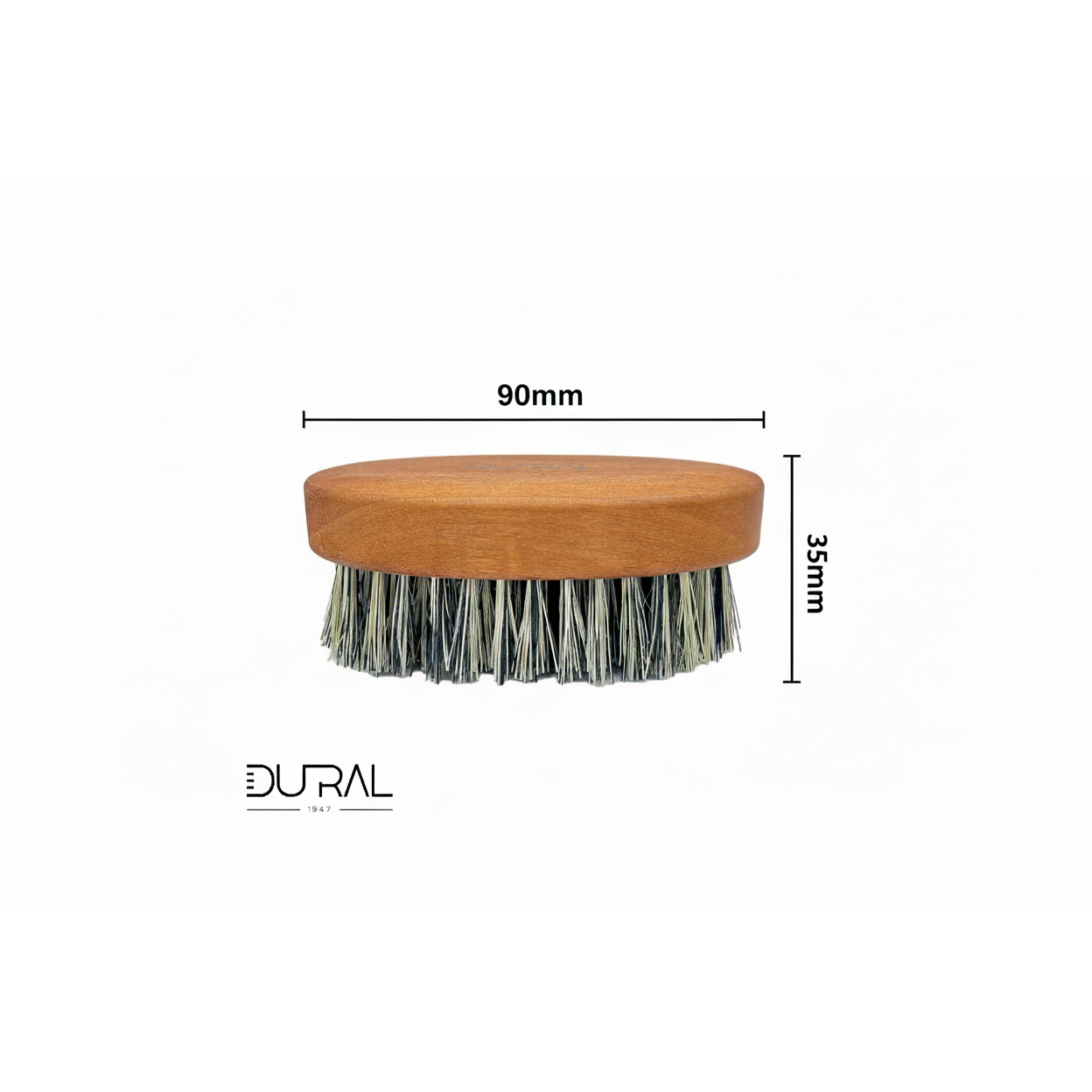 Dural Pear Wood Beard Brush With Pure Tampico Fiber - 7 Rows 90x35mm Pasteur Pharmacy