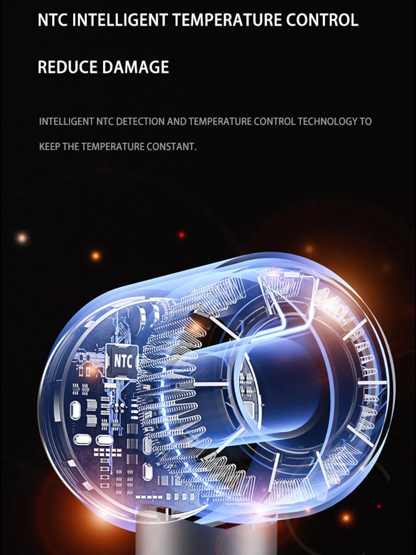 Intelligent Temperature Control High-Speed Hair Dryer Unique Oils