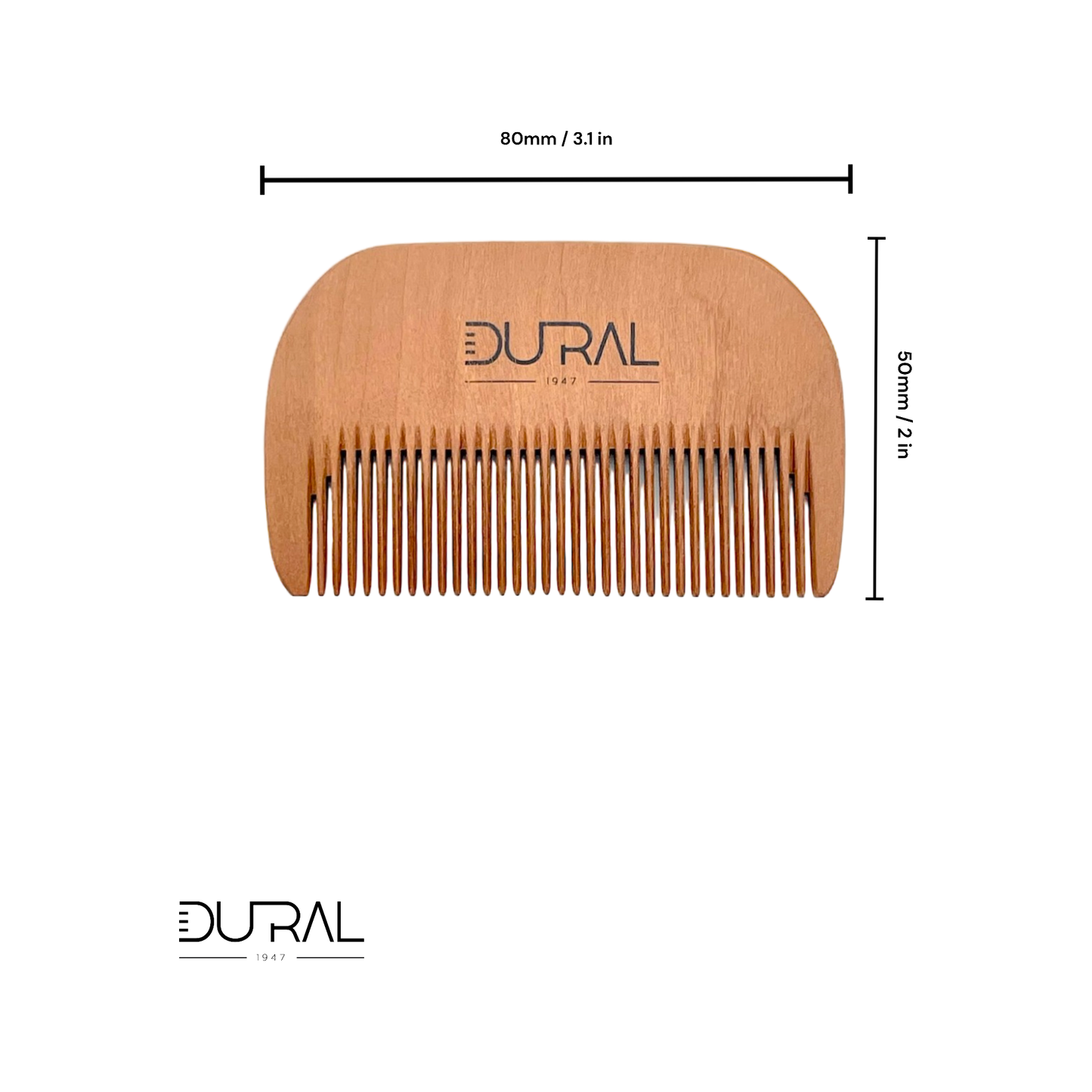 Dural Pear Wood Hand Made Beard Comb Pasteur Pharmacy