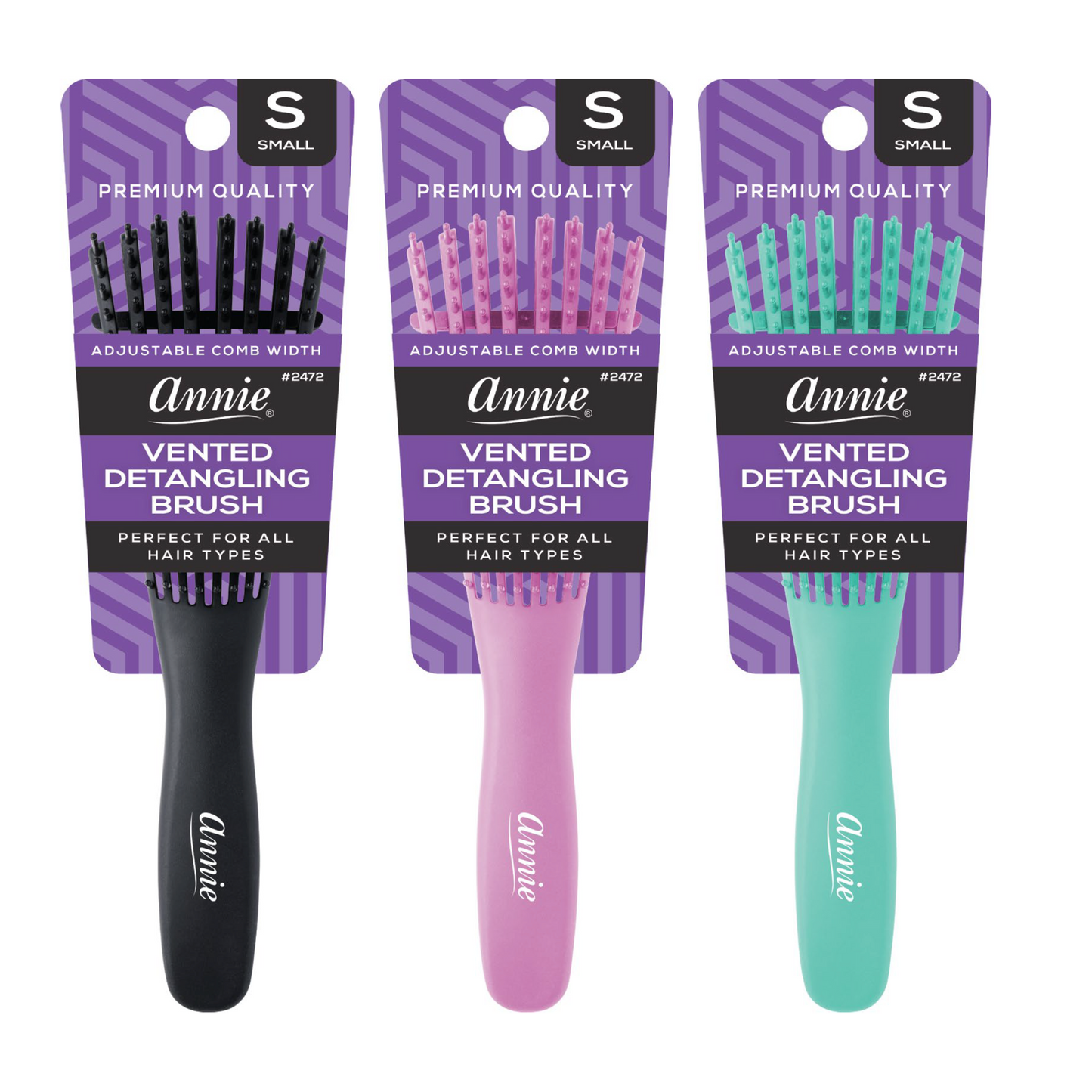 Annie Vented Detangler Brush Small, 1 Count, Assorted Colors Annie International, Inc.