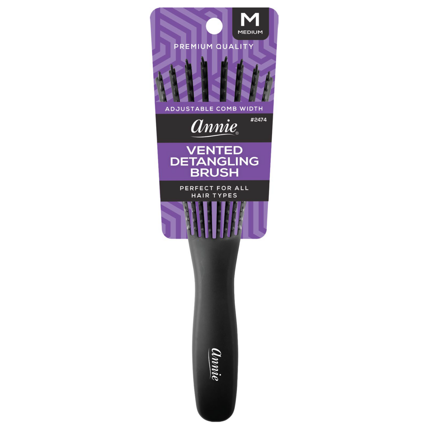 Annie Vented Detangler Brush Medium, 1 Count, Assorted Colors Annie International, Inc.