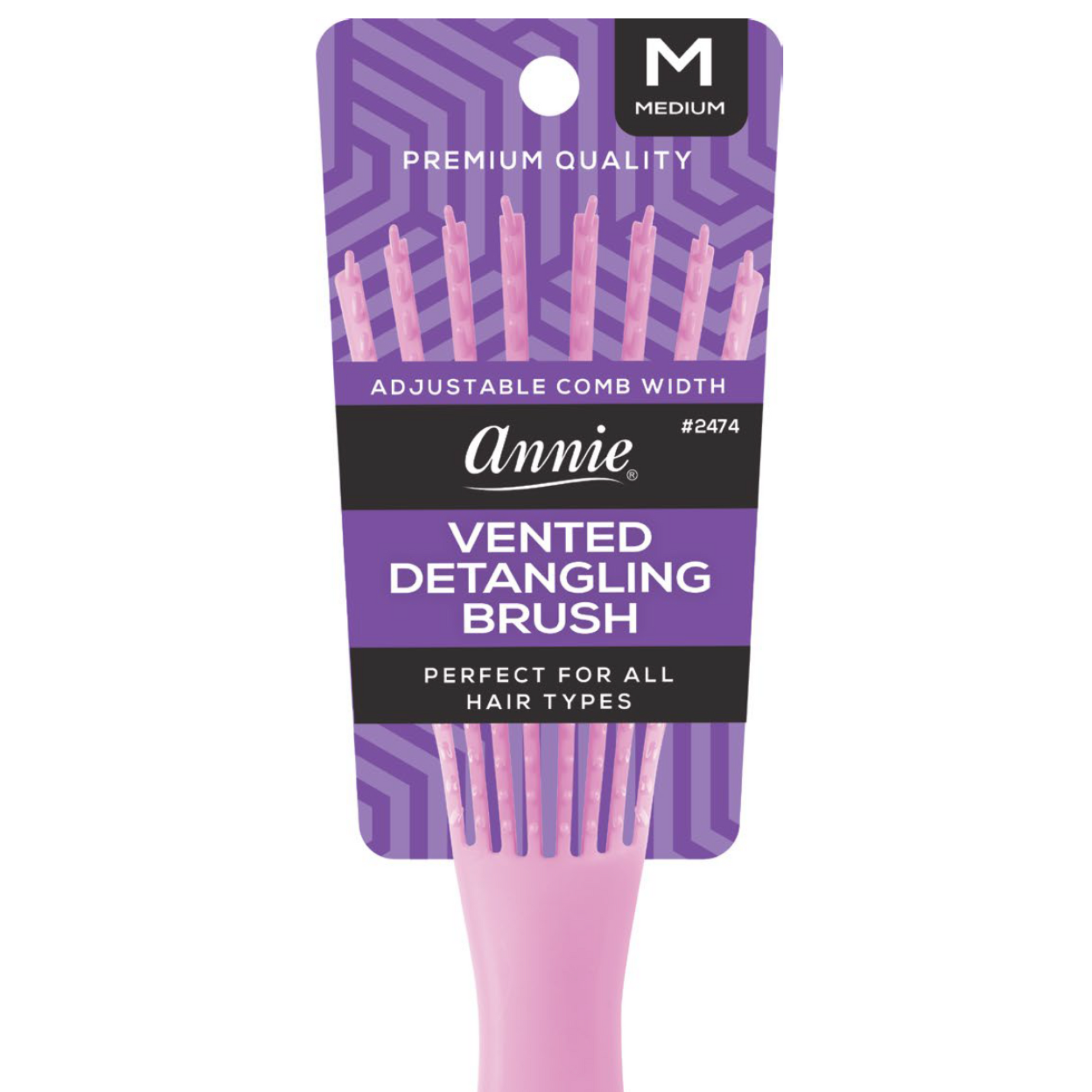 Annie Vented Detangler Brush Medium, 1 Count, Assorted Colors Annie International, Inc.