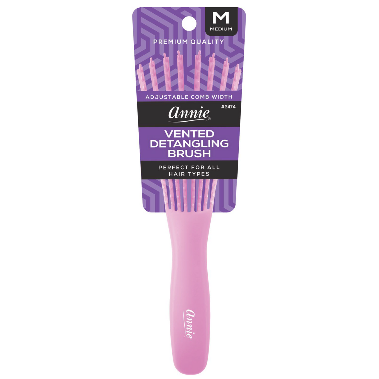 Annie Vented Detangler Brush Medium, 1 Count, Assorted Colors Annie International, Inc.