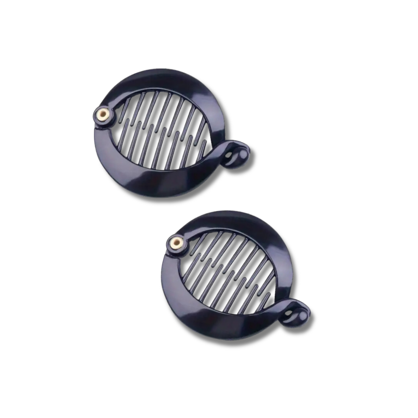 Annie Banana Hair Clip Small Round 6.5cm, 2 Count, Black Annie International, Inc.