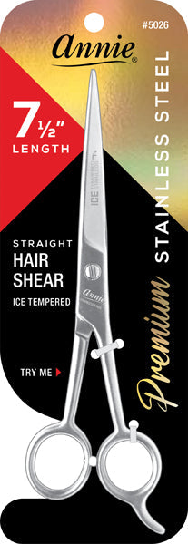 Annie Ice Tempered Stainless Steel Hair Shears 7.5 Inch, 1 Count, Silver Annie International, Inc.