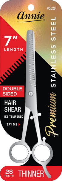 Annie Ice Tempered Stainless Steel Hair Thinning Shears 7 Inch, 1 Count, Silver Annie International, Inc.