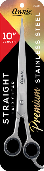 Annie Ice Tempered Stainless Steel Hair Shears 10 Inch, 1 Count, Silver Annie International, Inc.