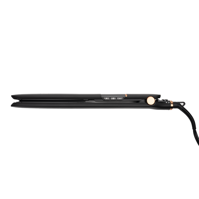 Hot & Hotter Extra Long Ceramic Digital Flat Iron 1in, Black Annie International, Inc.