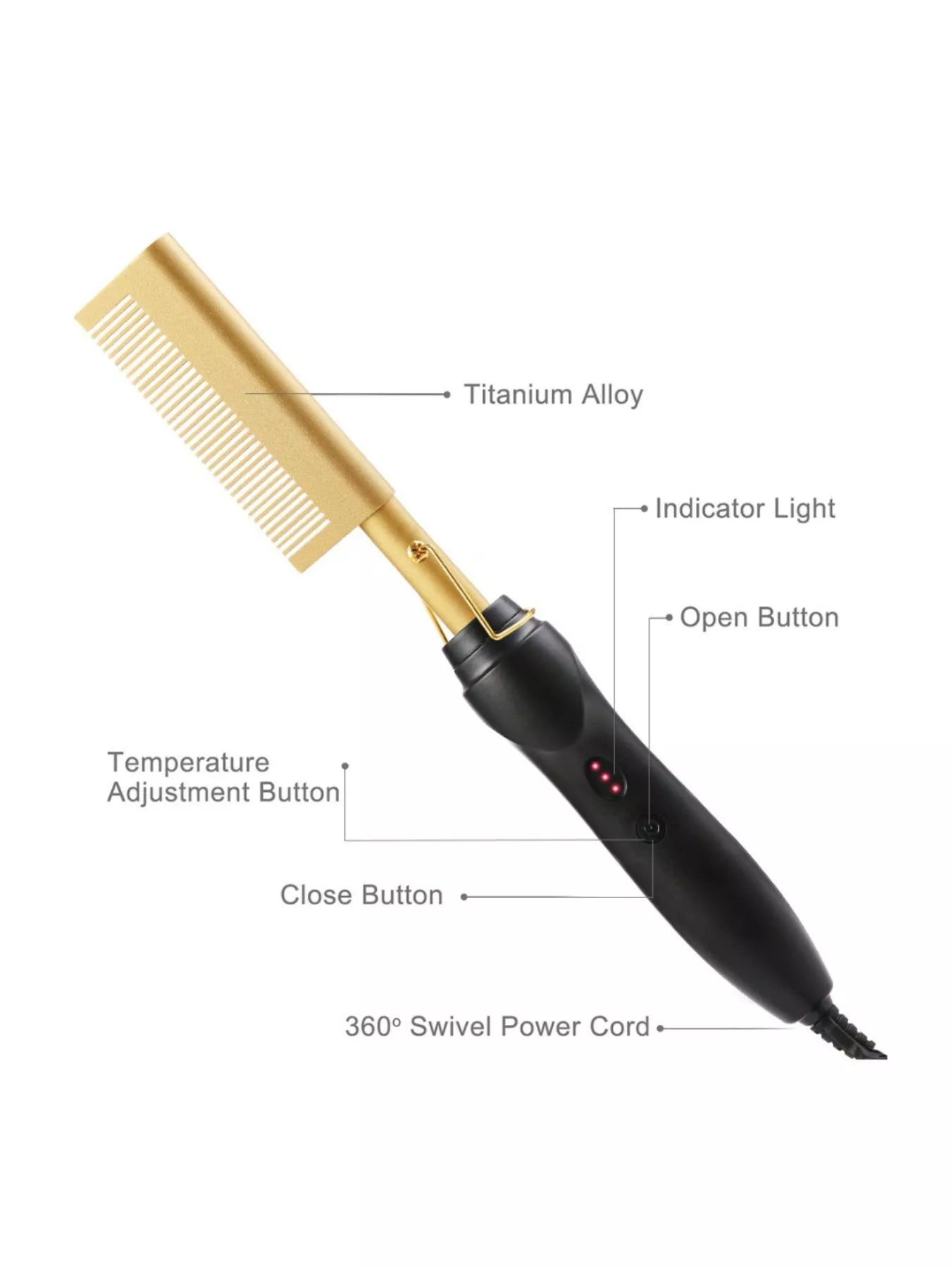 2-in-1 Curling Straightening Brush Hair Unique Oils