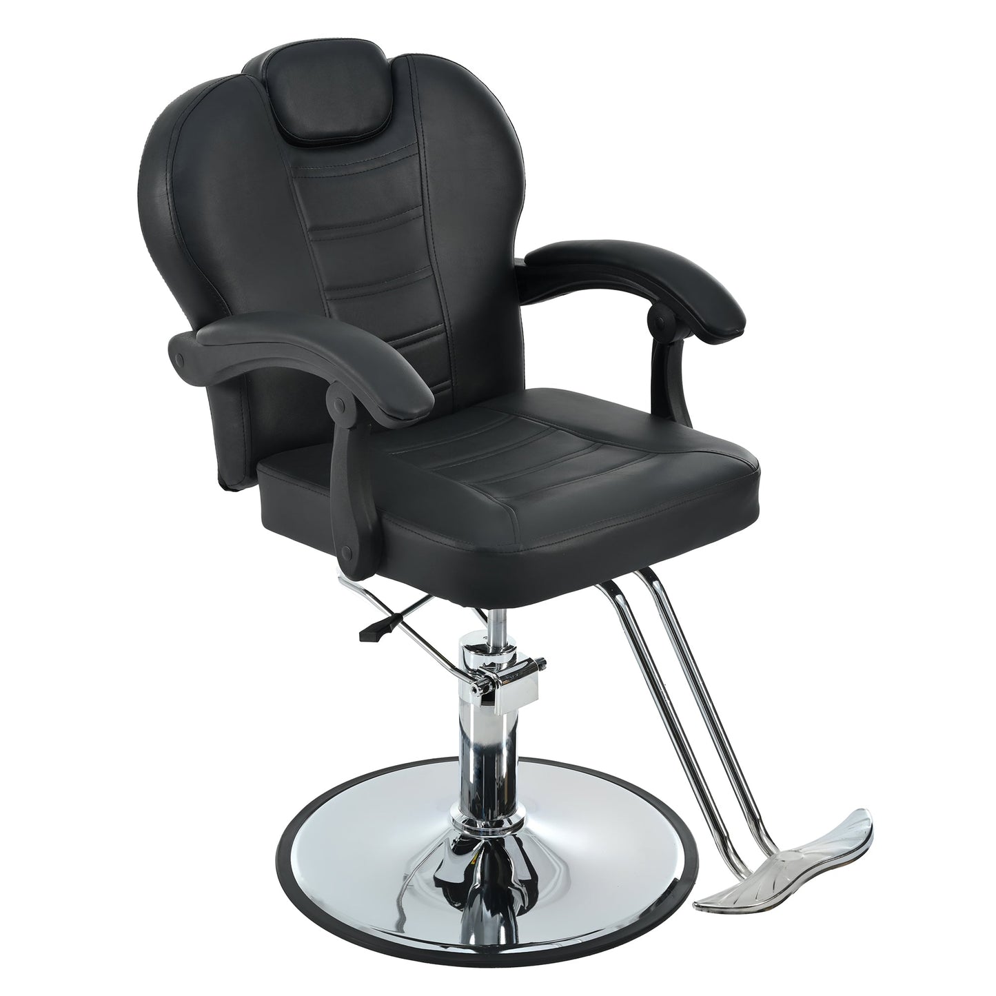Classic Reclining Barber Chair for Hair Stylist Home Furnishers