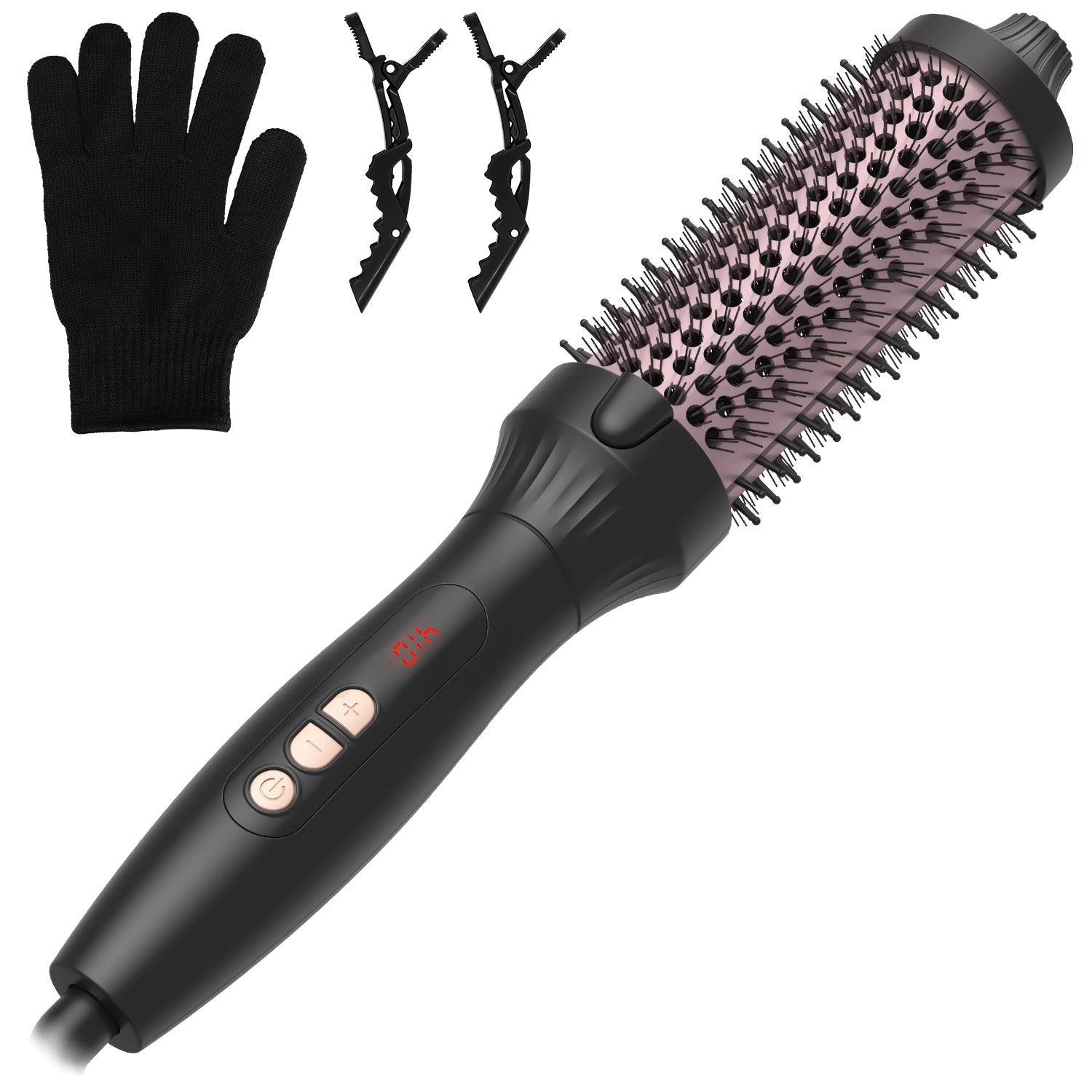3 In 1 Thermal Brush Hair Curler Brush Hair Curler Straightener with 10 Heating Levels 30S Fast Heating Fit for All Hair Types for Home Travel GBruno Store