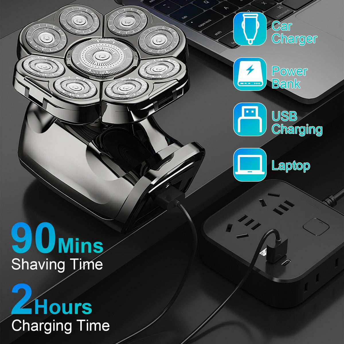 6-in-1 Electric Head Shaver for Men Gamba Beauty