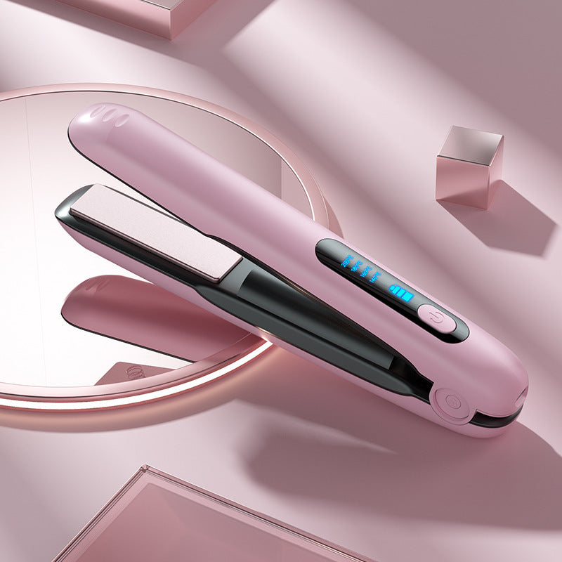 Wireless Hair Straightener Flat Iron Mini 2 IN 1 Roller USB 5000mAh Max 200 Degree Portable Cordless Curler 4 Levels Dry And Wet Uses FLIPSTYLEZLLC
