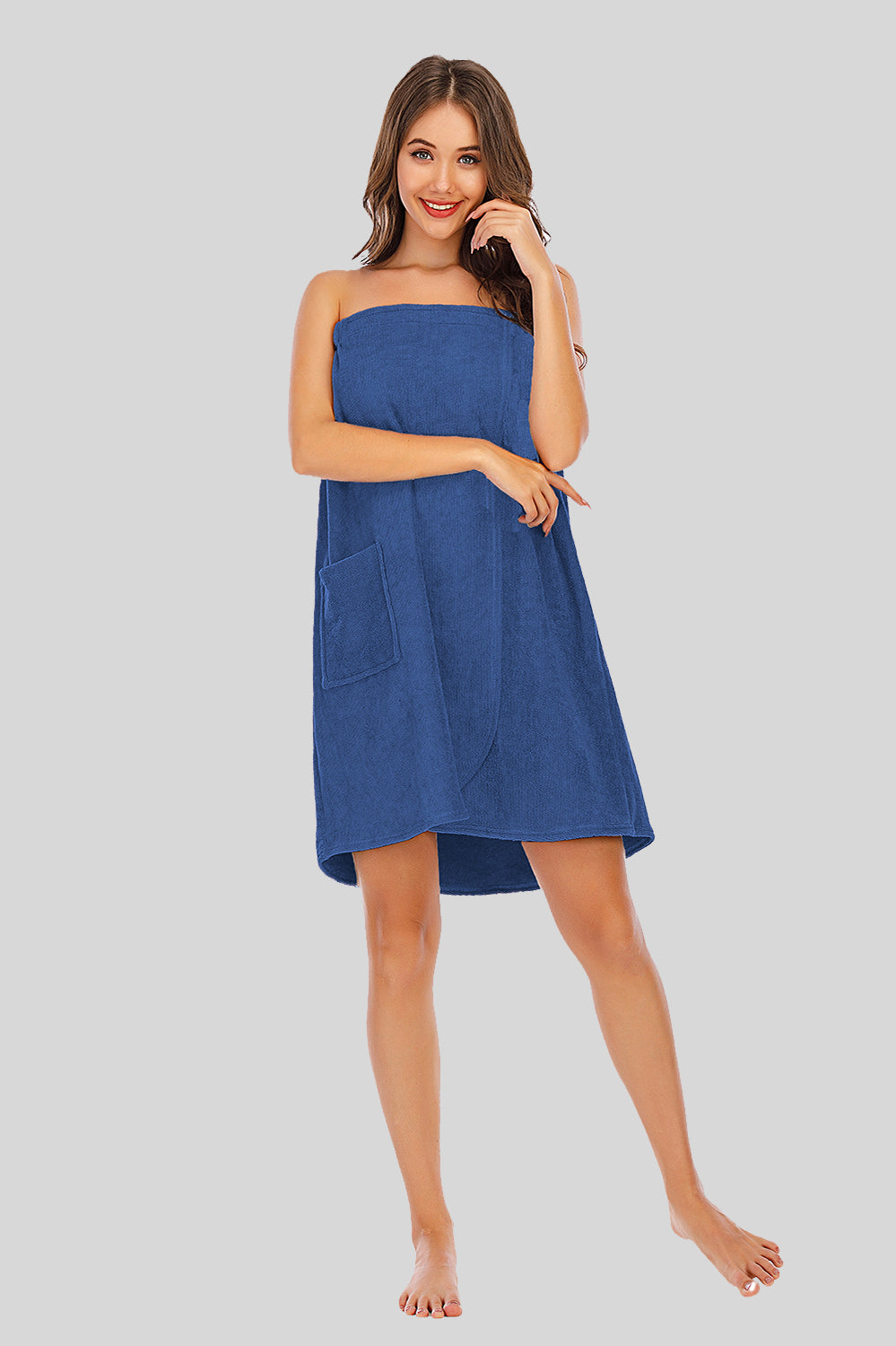 Strapless Robe with pocket Shopimist