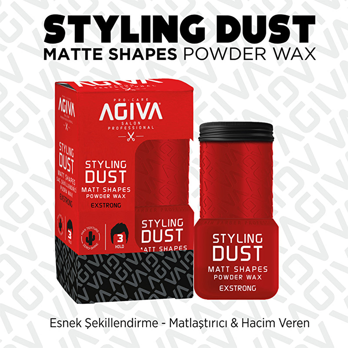 Agiva Extra Strong Hair Styling Powder 03 - Matte Volume | 20g Beauty Care Bag