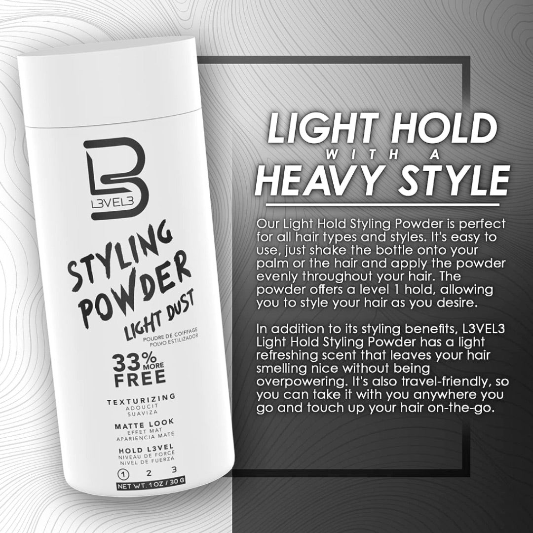 L3VEL3 Light Styling Powder – Matte Texture & Volume