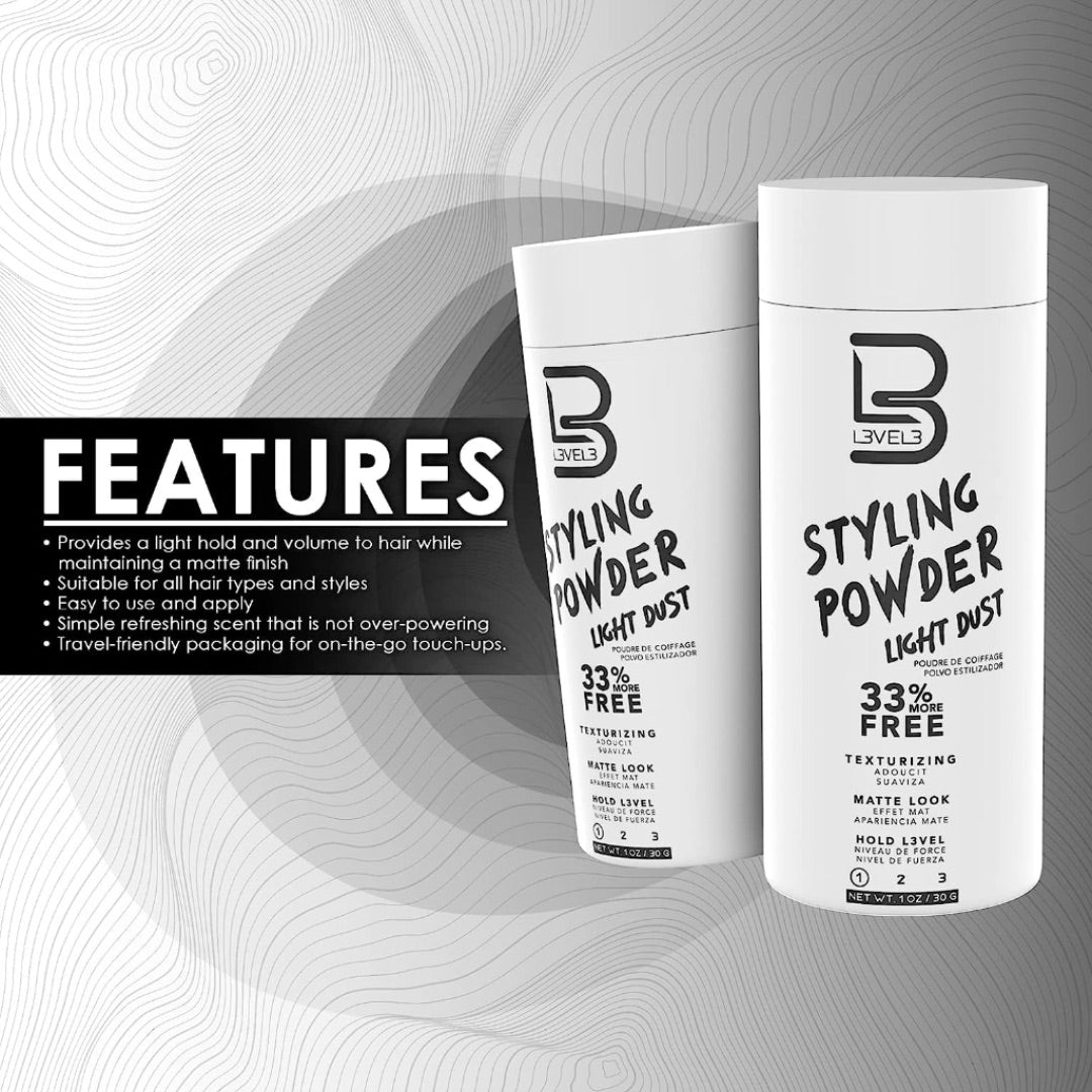 L3VEL3 Light Styling Powder – Matte Texture & Volume