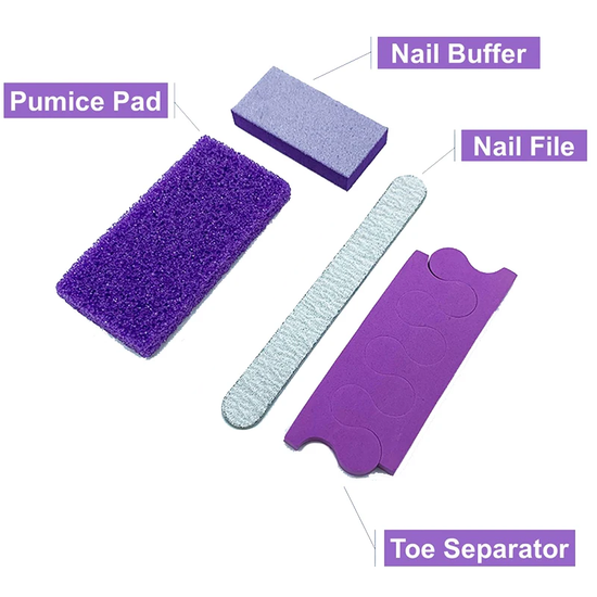 *(Bundle) DND Disposable Pedicure Kit - 4pc Purple Lunali Nail Supply