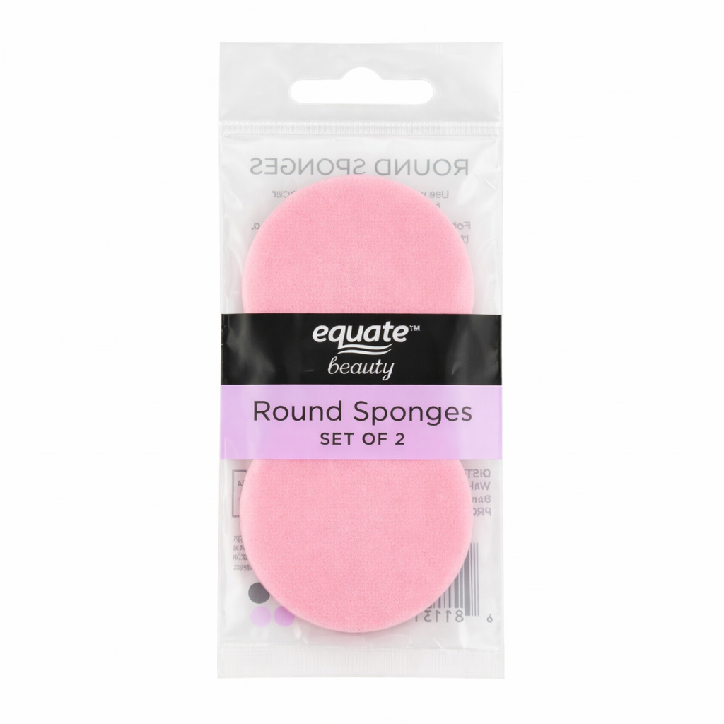 2 Piece Round Beauty Cosmetic Sponges (2 Packs) VIAI BEAUTY