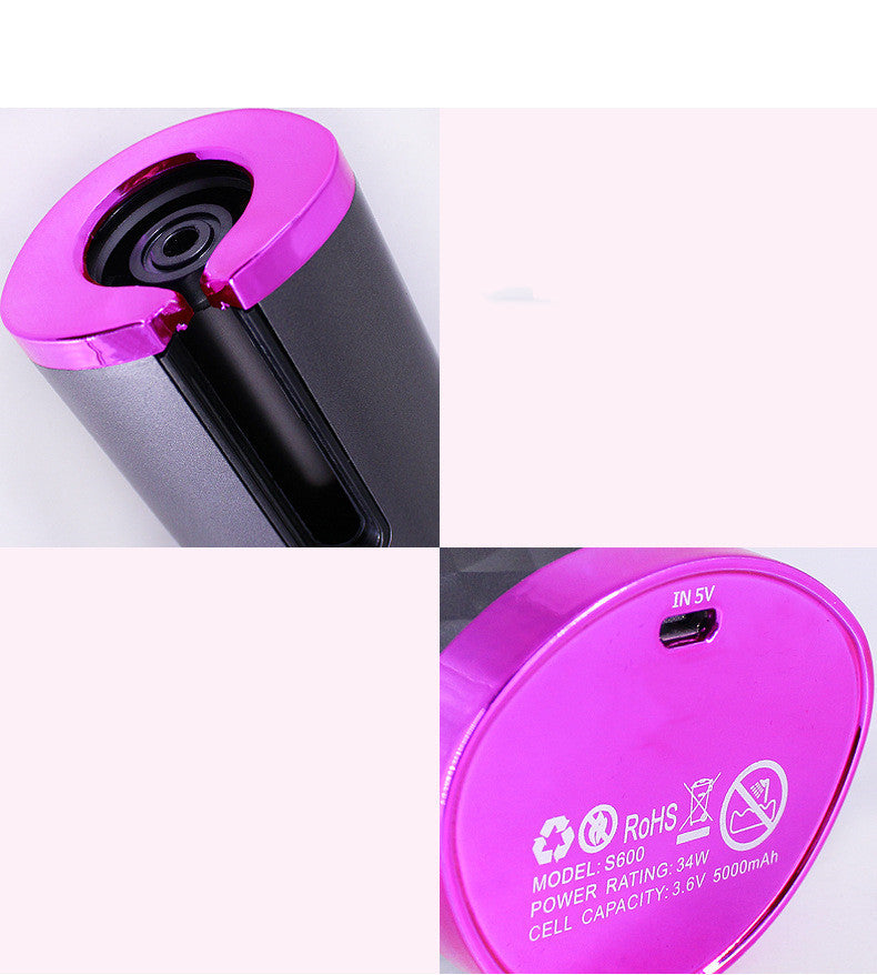 Rechargeable Automatic Hair Curler Women Portable Hair Curling Iron LCD Display Ceramic Curly Rotating Curling Wave Styer Elyvora LLC