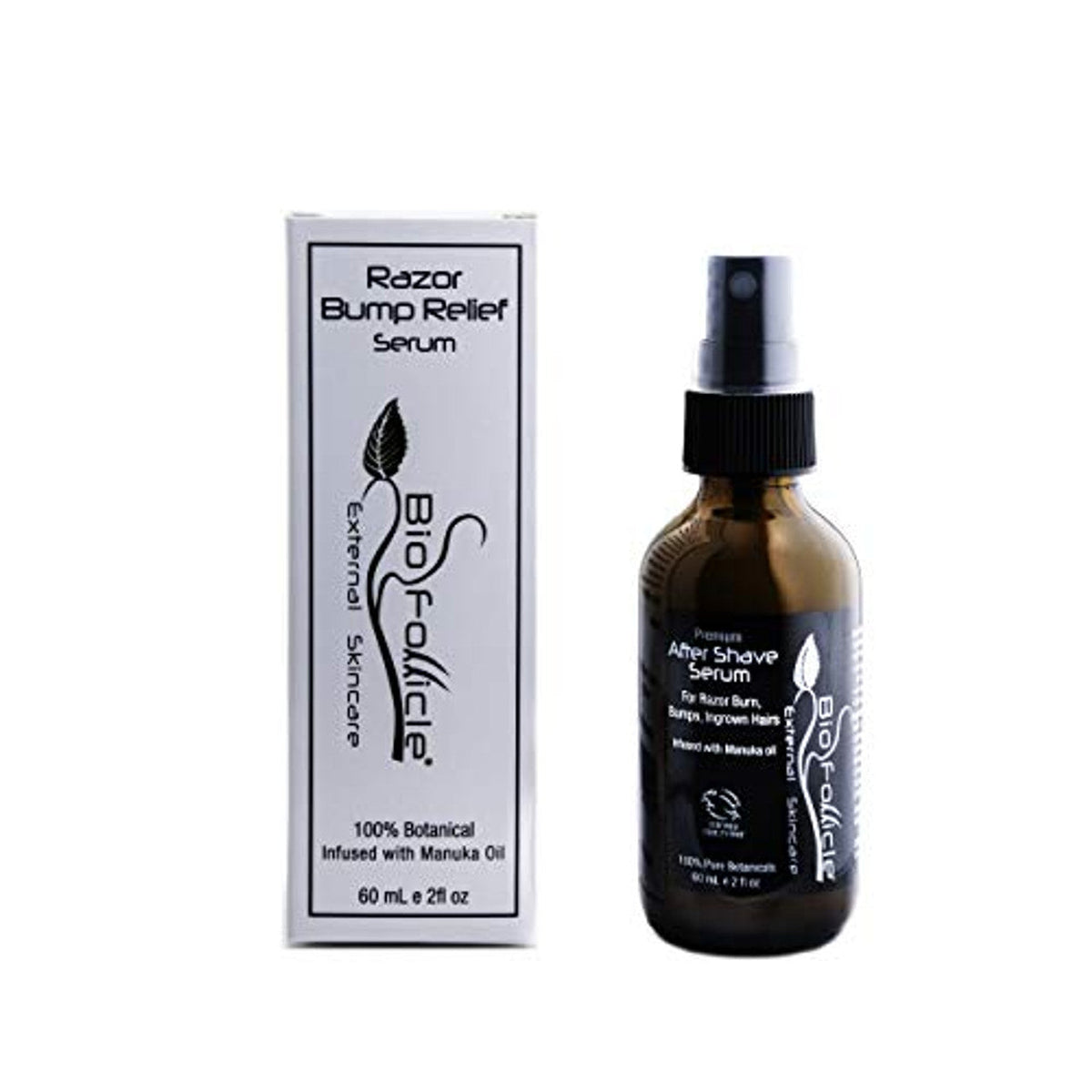 Bio Follicle After Shave Serum Razor Bump & Burn Relief Facial Care Solution - Manuka Oil, Tea Tree, Lavender, Aloe Vera - Cool & Smooth Skin - Helps Prevent Bumps, Redness, Drying, Ingrown Hair Pasteur Pharmacy