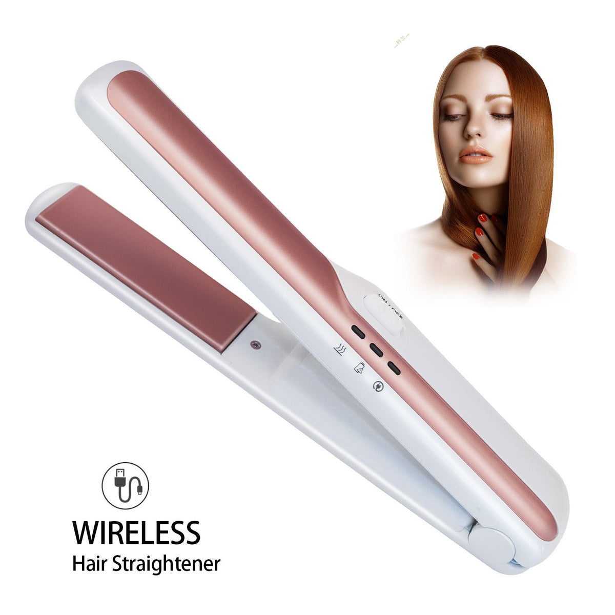 USB wireless charging hair straightener My Store