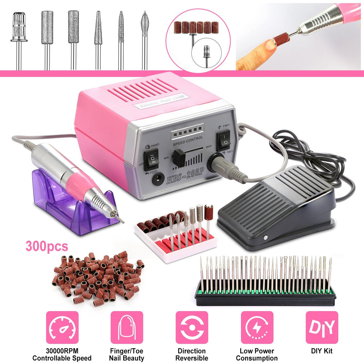 Professional Acrylic Nail Drill Machine Gamba Beauty