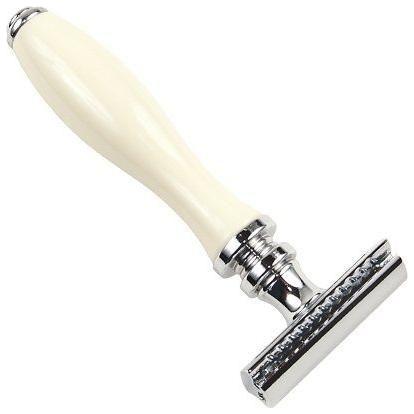 Parker 111W White Resin Handle Safety Razor Pasteur Pharmacy