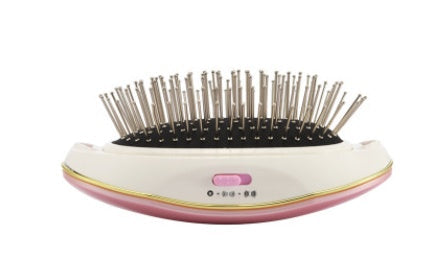 Portable negative ion anti-static straight hair vibration massage comb straight hair comb hair straightener hair comb dry battery FLIPSTYLEZLLC
