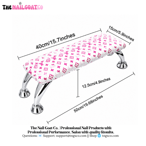 TheNailGoatCo Luxury Nail Armrests | Pink Kitty LV TheNailGoat.Co