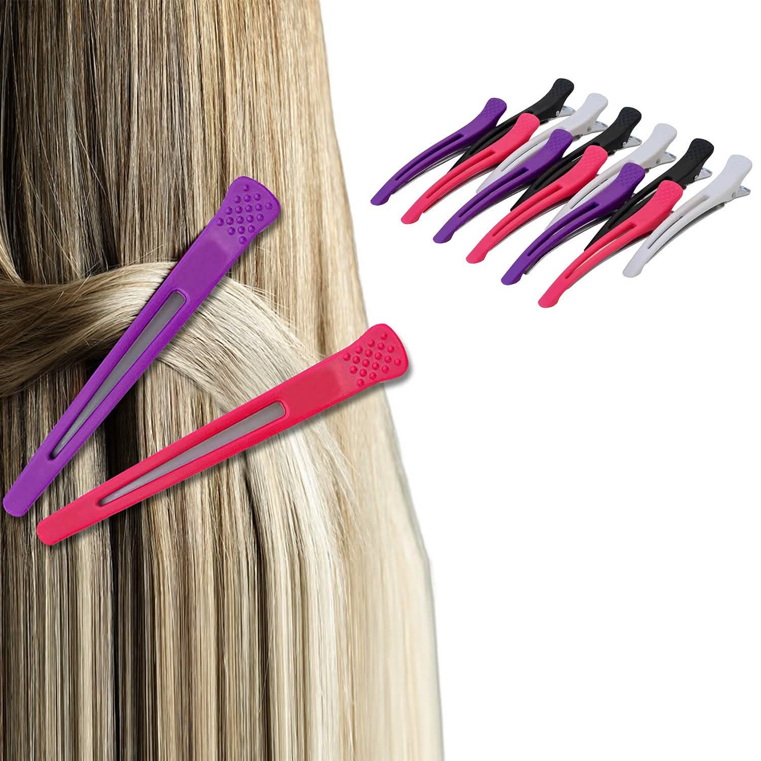 12-Pack: Non-Slip Professional Hair Clips For Volumizing, Styling And Grip DailySale