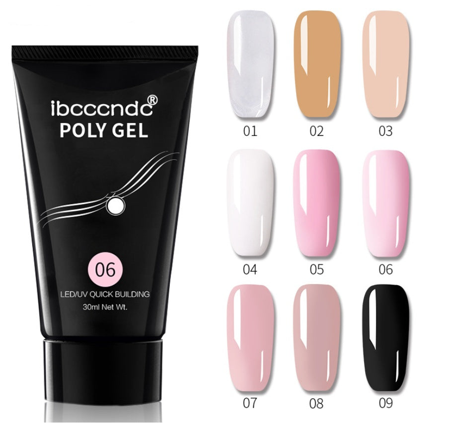 Cross-border Solid-state Extension Glue Matching Piece A Crystal Transparent False Nail 100 Piece Box Nail Extension Glue Noventix