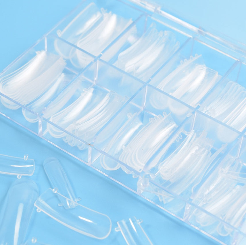 Cross-border Solid-state Extension Glue Matching Piece A Crystal Transparent False Nail 100 Piece Box Nail Extension Glue Noventix