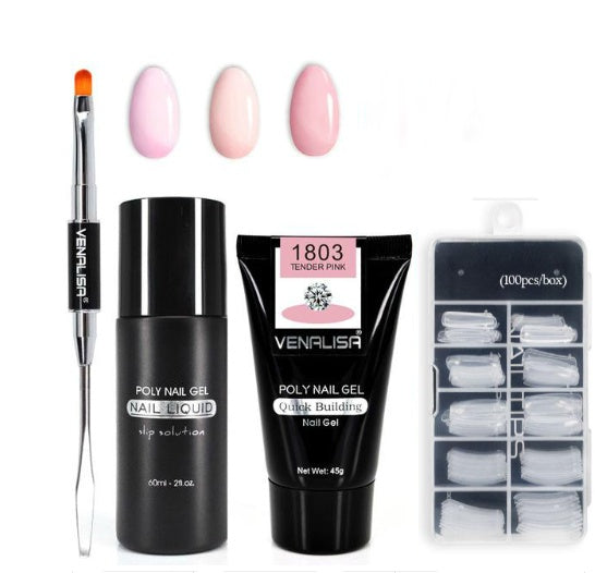 Venalisa Poly Nail Gel Kit Nail Fesign Builder Nail Gel Acrylic Transparent Crystal Coumuflage Set Nail Extend Jelly Gel Polish Noventix