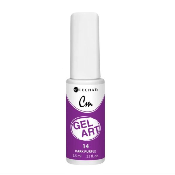 Lechat - CM Gel Art - 14 Dark Purple .3oz Queen Nails & Beauty Supplies