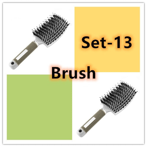 Hairbrush Anti Klit Brushy Haarborstel Women Detangler Hair Brush Bristle Nylon Scalp Massage  Teaser Hair Brush Comb Noventix