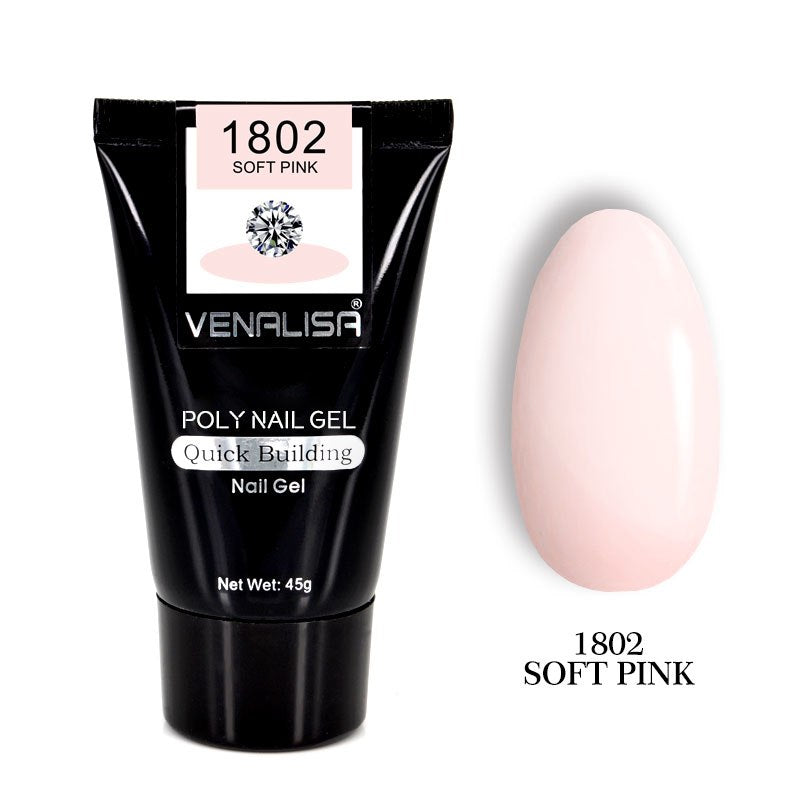 Venalisa Poly Nail Gel Kit Nail Fesign Builder Nail Gel Acrylic Transparent Crystal Coumuflage Set Nail Extend Jelly Gel Polish Noventix