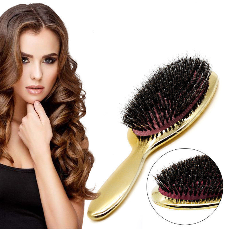 Hair Care Massage Pig Hair Big Board Comb Air Bag Wild Boar Hair Massage Style Air Cushion Comb FLIPSTYLEZLLC