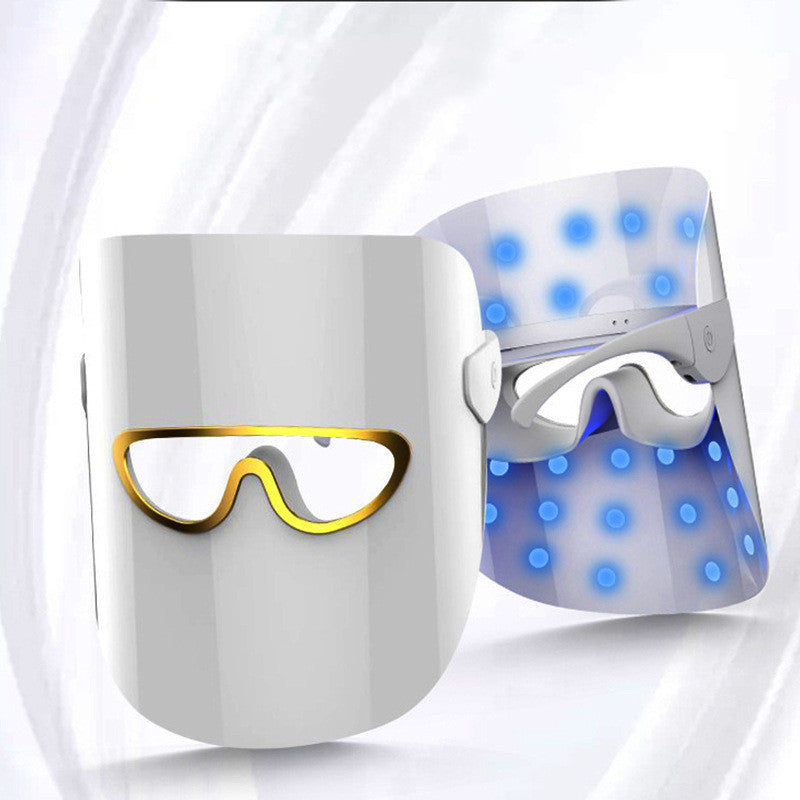 LED Beauty Mask Three Color Photon Rejuvenation Device Rechargeable The Make-up Corner
