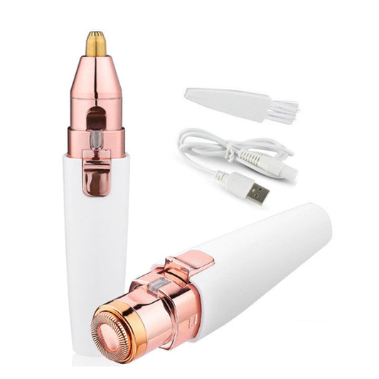 USB Charging Lipstick Shaver 2 In 1 Mini Electric Eyebrow Trimmer Facial Shaver Hair Removal Instrument My Store