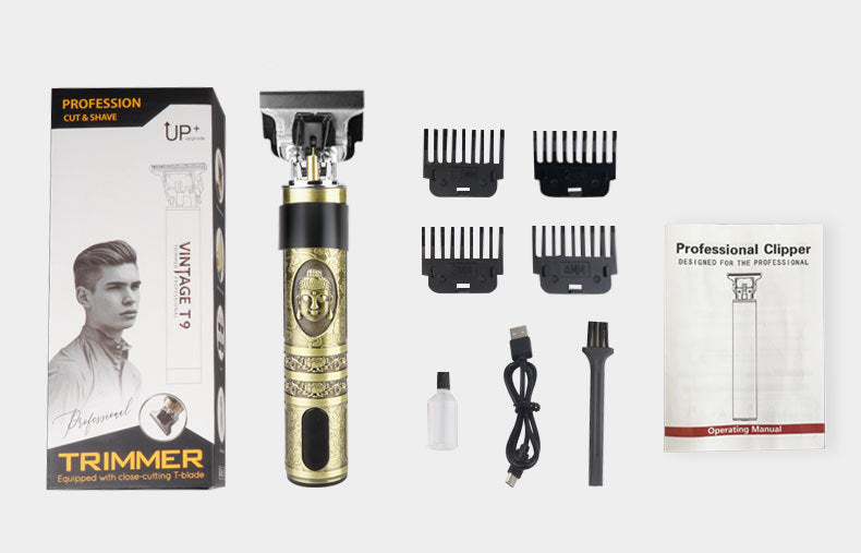 Oil Head Electric Clipper T9 Buddha Head Skull Head FLIPSTYLEZLLC